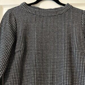 Boden Houndstooth Pullover (Gray/Black)